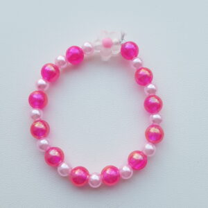 Roze Bloem armbandje.