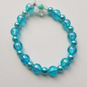 Blauw bloem armbandje.