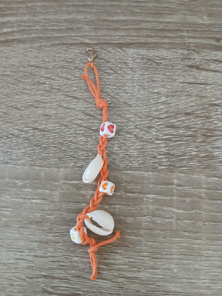 Schelp sleutelhanger.